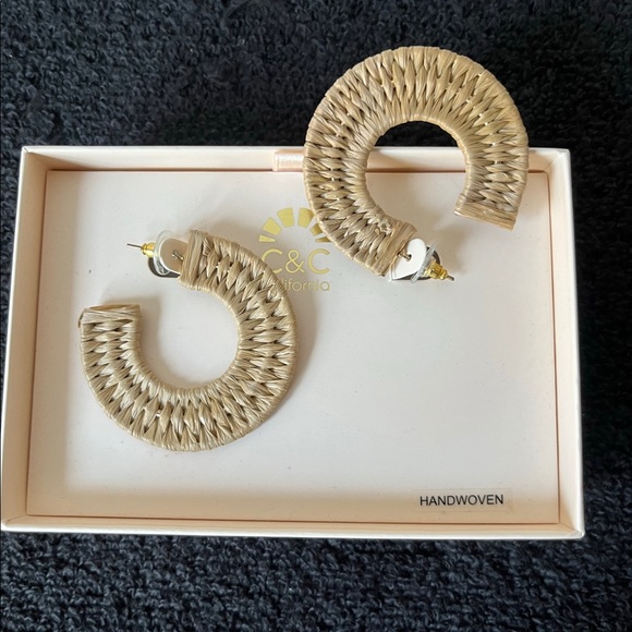 C&C California Handwoven Hoop Earrings - Picture 4 of 5